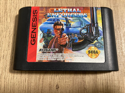 Lethal Enforcers (Sega Genesis) SG authentic cart only, cleaned, tested