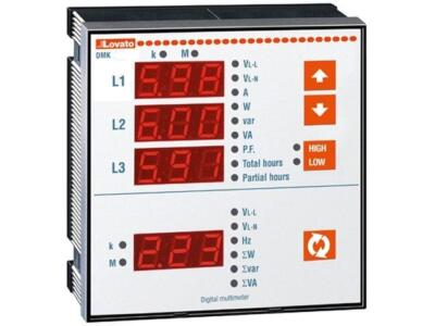 DMK 22 Messgerät für Frontplatten LED VAC: 30-480V I AC: 0,05-6A LOVATO ELECTRIC