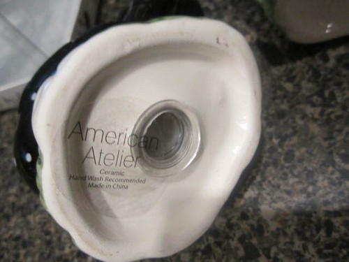 ROOSTERS CERAMIC SALT AND PEPPER SHAKERS BY AMERICAN ATELIER NEW - Picture 8 of 12