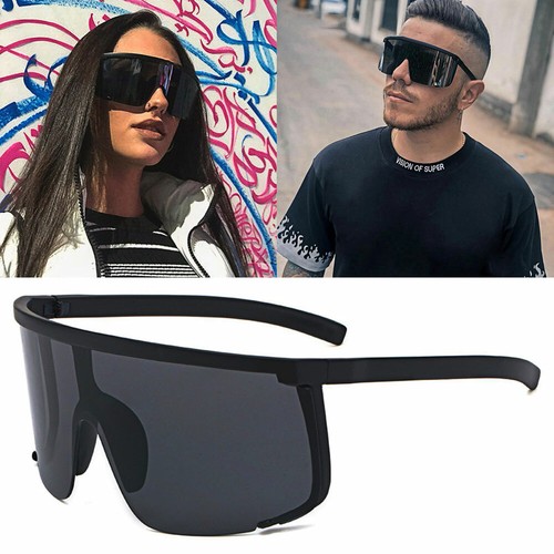 Oversized XXL Shield Sunglasses Outdoor Cycling Goggles Mens Women Sport Glasses - Afbeelding 1 van 15