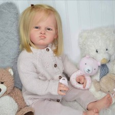 28inch Already Finished Reborn Baby Doll Rooted Hair Toddler Girl Handmade Gift