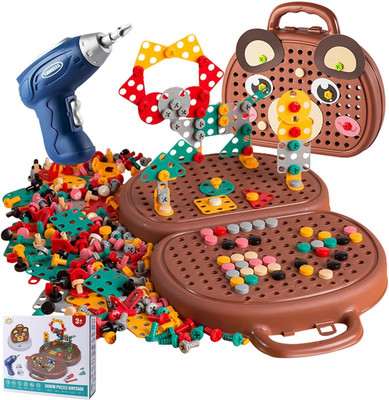 Magic Montessori Play Toolbox, 203Pcs Magic Montessori Play Toolbox Bear with Dr