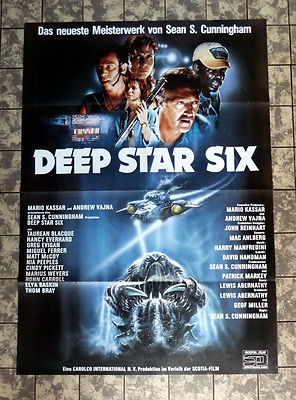 DEEP STAR SIX * A1-FILMPOSTER - German 1-Sheet ´89  Greg Evigan, Nancy Everhard