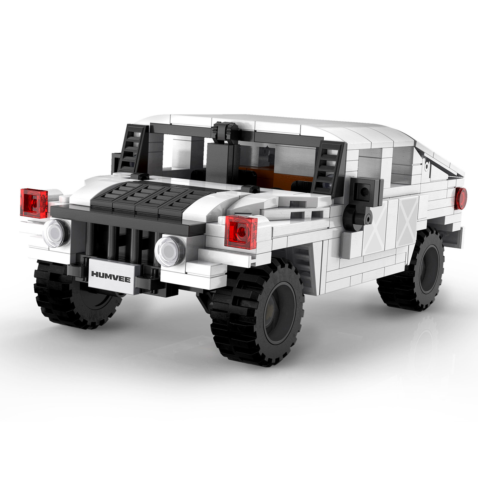 CaDA 1:24 Humvee Off-Road Truck - 328 Piece Brick Build Model Kit - Image 3