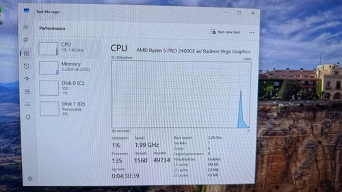 4x HP Elitedesk 705g4 Mini Windows 11 Ryzen 5 2400ge 8gb 250gb Ssd - Bild 2 von 3