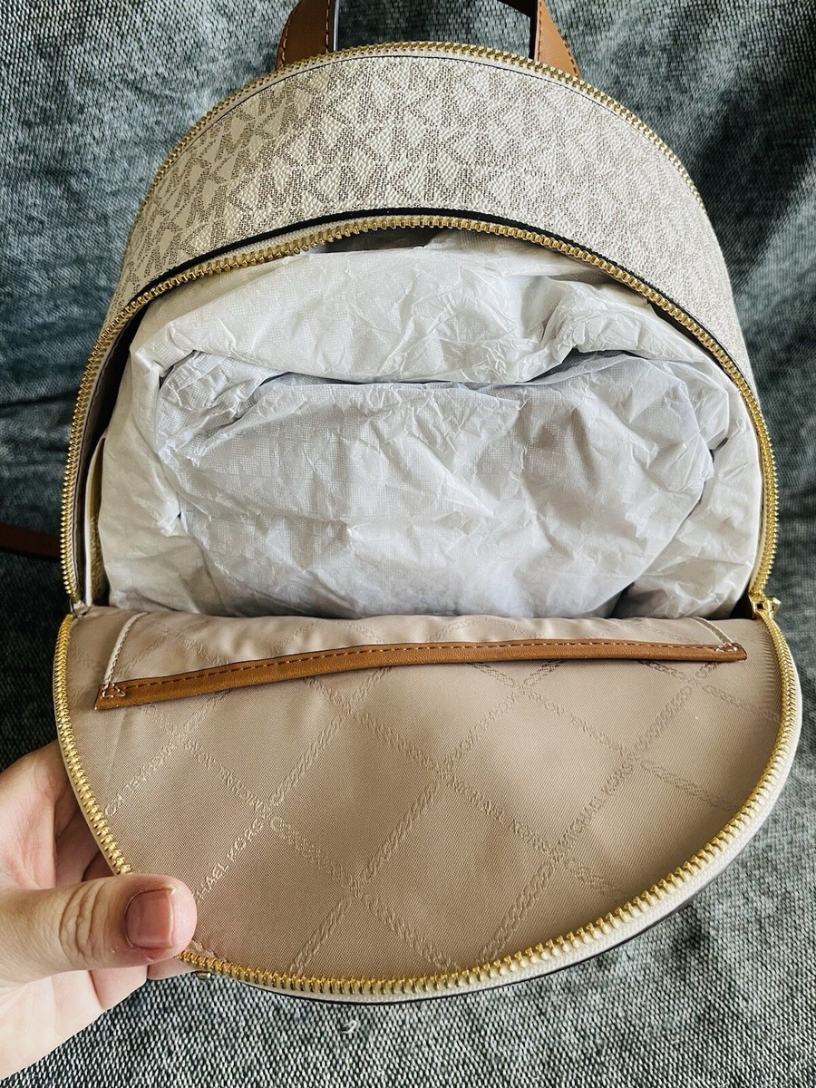 Michael Kors Brooklyn Signature Logo Semi Lux Medium Tan Backpack Michael Kors Brooklyn Signature Logo Semi Lux Medium  main image 4
