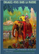 affiche poster  engagez vous marine