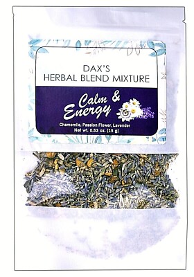 HERBAL BLEND TEA CALM & ENERGY LAVENDER, PASSION FLOWER, CHAMOMILE  1/2 OZ 15 G