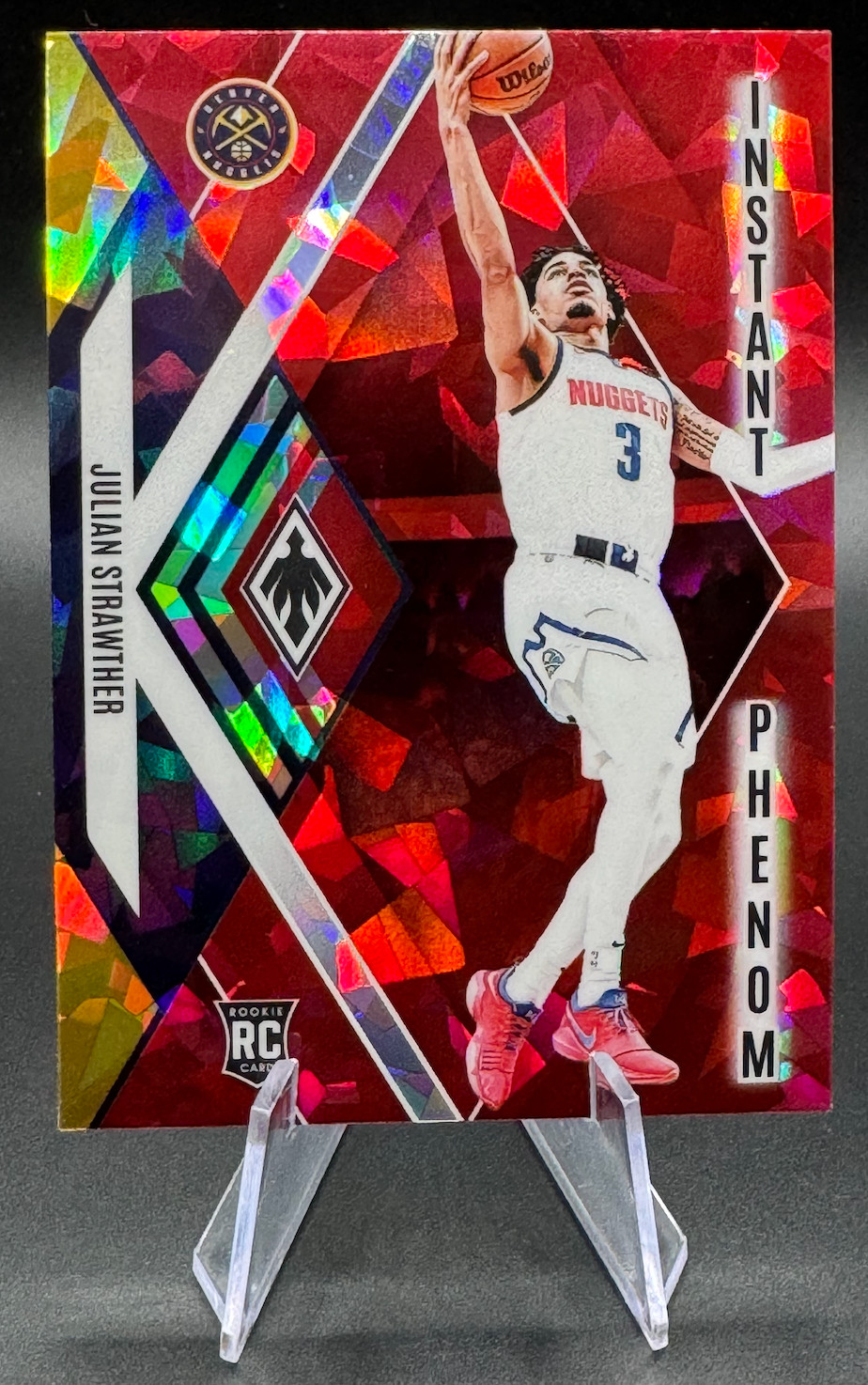 2023-24 Julian Strawther RC #6 Panini Phoenix Red Ice Instant Phenom Rookie