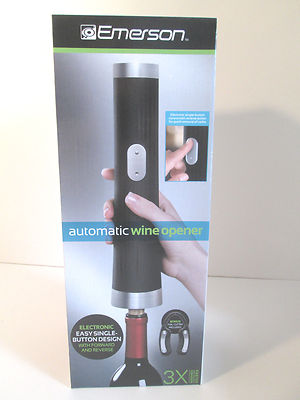 Emerson Automatic Wine Opener Electronic Easy Single Button Design NIB