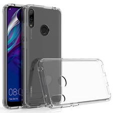HUAWEI Y7 2019 / Y7 PRO / Y7 PRIME CLEAR GEL PHONE CASE COVER & SCREEN PROTECTOR