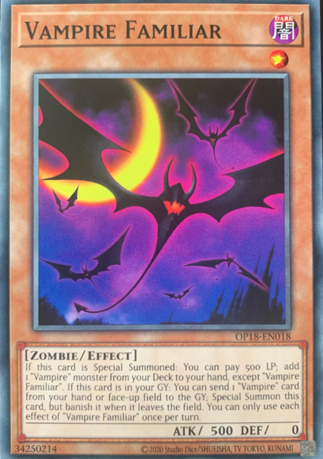 Vampire Familiar - OP18-EN018 - Common - Unlimited Edition x1 - Near Mint