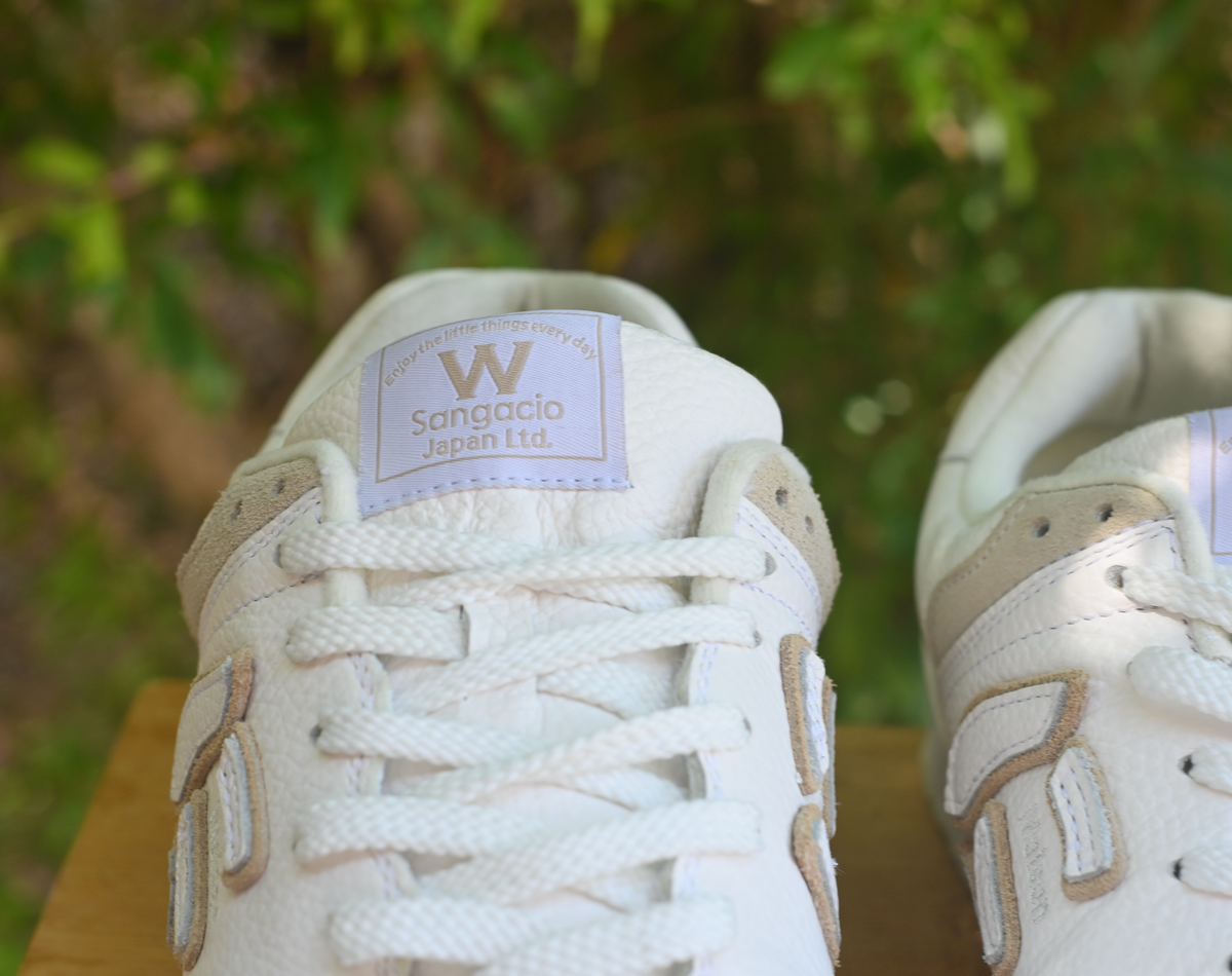 Sangacio Sneakers Size: lady US 10.5 White Leather uppers