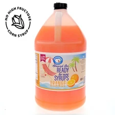 Hypothermias ORANGE Flavor Syrup 🍧 Snow Cone machine Shaved Ice Syrup GALLON