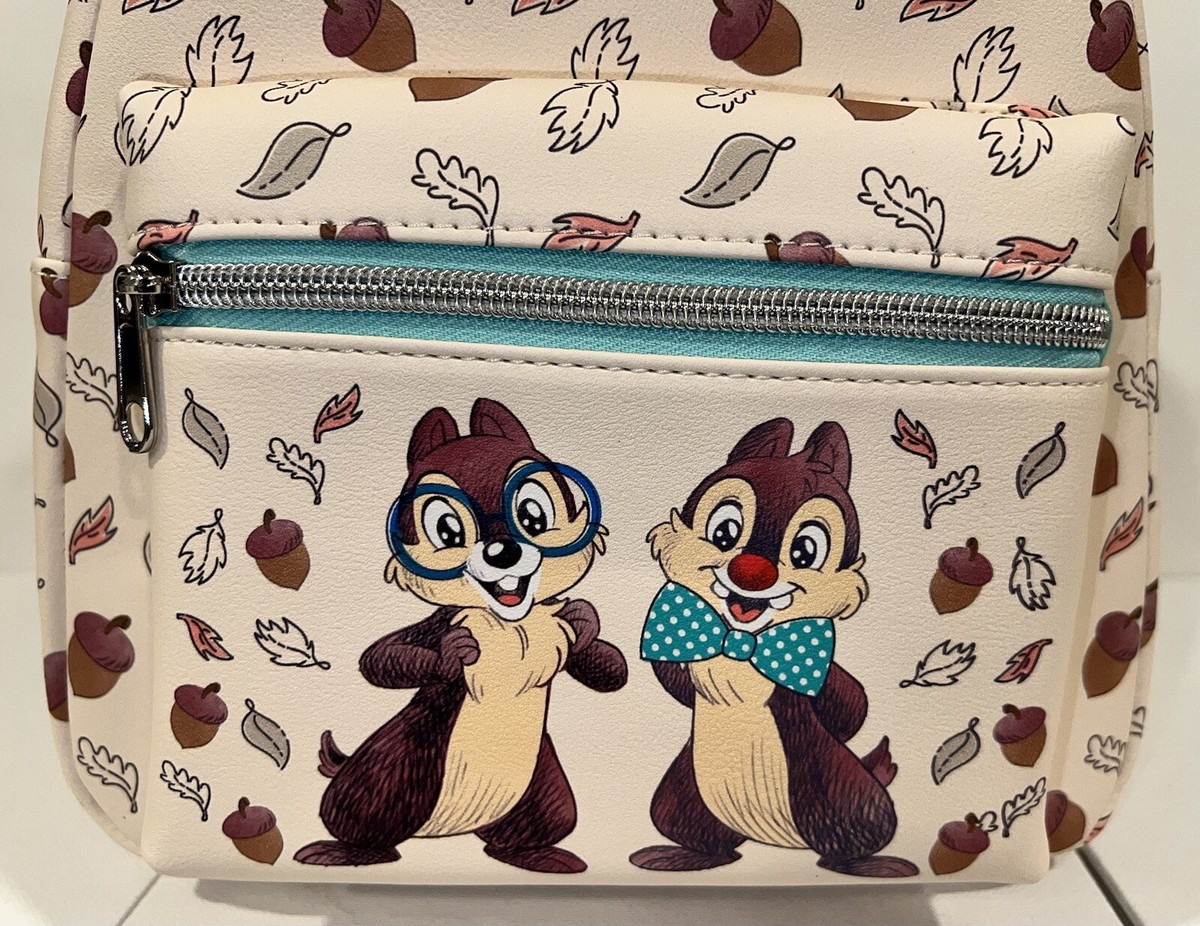 Loungefly Chip & Dale Fall Leaves Mini Backpack and matching wallet It main image 2
