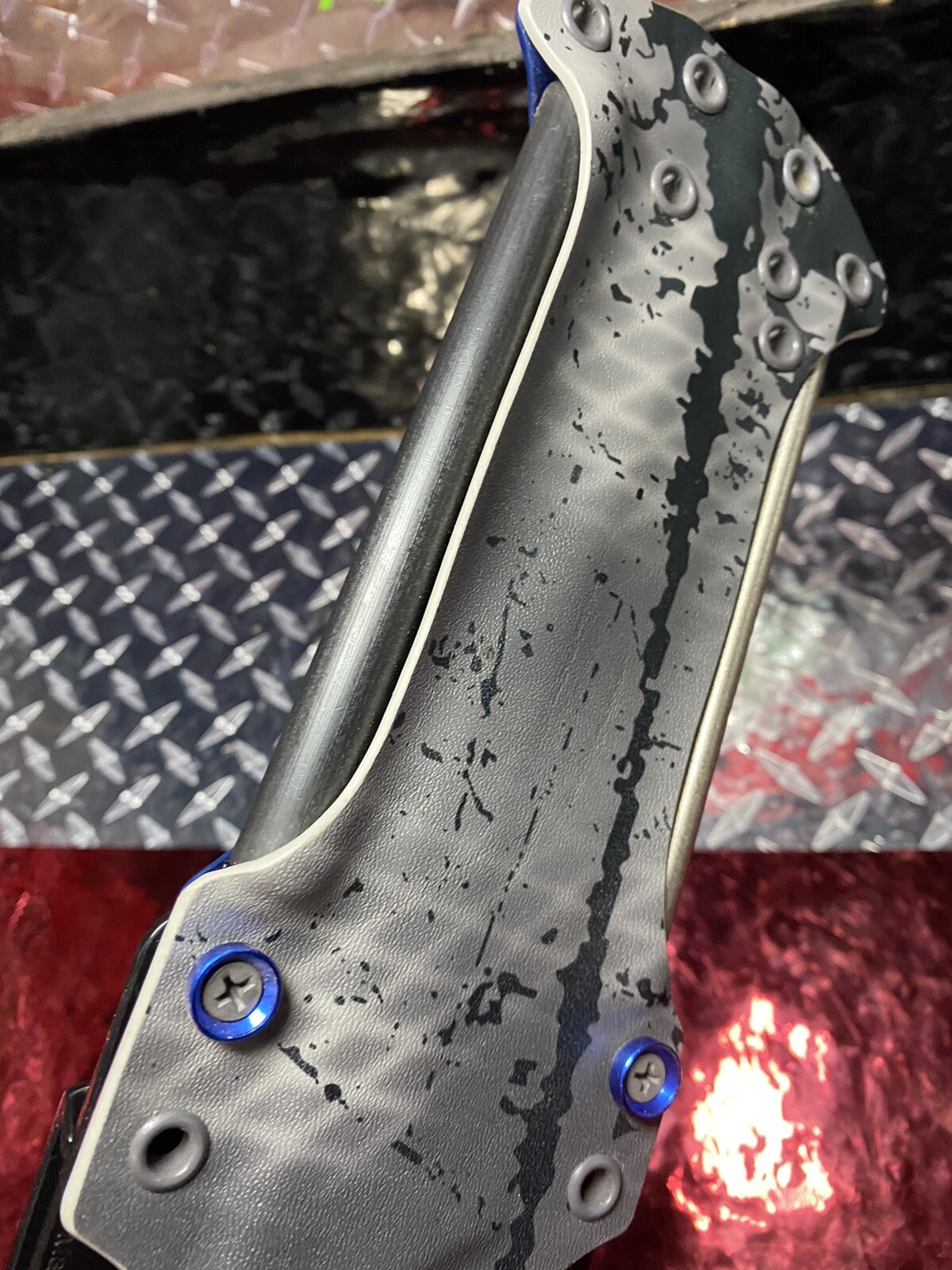 Buck 535 Moose Skinner Kydex Sheath W/ Ferro Rod &400grit (Knife Not