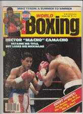 WORLD BOXING MAGAZINE HECTOR CAMACHO-EDWIN ROSARIO-MIKE TYSON OCTOBER 1986