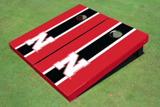 University of Nebraska Black and Red Matching Long Stripe Cornhole Boards