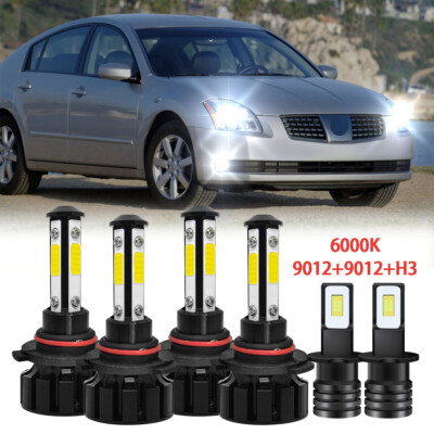 For Nissan Maxima 2004-2006 6X LED Headlight Bulbs High Low Beam + Fog Light V5