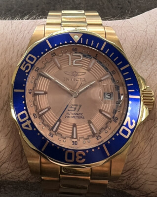 Mens Invicta S1 Racing Watch Automatic 200 meters Model 3547 Stainless  Steel