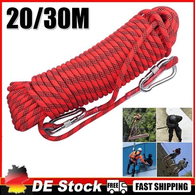 Kletterseil Hochfeste Sicherheitsseile 20/30M Durchmesser 12MM Statisches Seil