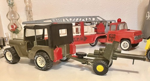 Tonka U.S. Army Jeep G-452-8 with Tin Cannon - Picture 5 of 7