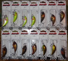 Lot of 14 New Assorted Bandit 100 & 200 Series Crankbait 2" Fishing Lures BDT