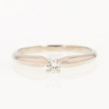 .13ct Round Diamond Solitaire Prong-Set Engagement Ring 14k White Gold Size 6