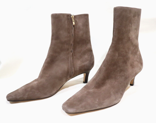 Ann Taylor Women`s $228 Skinny Heeled Suede Booties size 11M - Picture 3 of 6