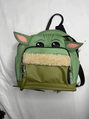 Star Wars Grogu Mini Backpack   The Mandalorian Baby Yoda Green Faux Leather