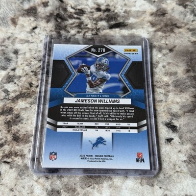 meico*.。♡　0916 2022 Panini Mosaic #316 Jameson Williams Mosaic Xfractor Rookie | eBay