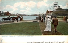 Asbury Park New Jersey Lake Avenue Wesley Lake TUCK c1900-20sVintage Postcard