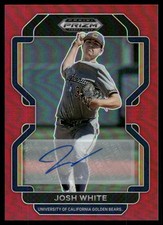 2022 Prizm Draft Picks Base Autographs Prizms Red #142 Josh White Auto /50 BB