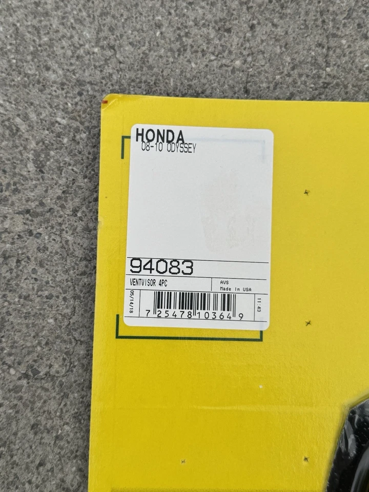 AVS Tape-On Vent Shade Visors Rain Guards for 2008-2010 Honda Odyssey Mini Van - Imagem 4 de 4