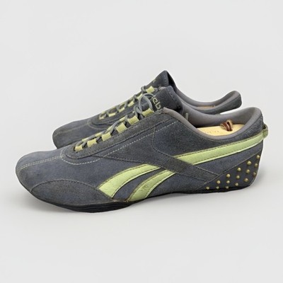 Vintage Y2K Retro Reebok Suede Driving Sneakers Gray Women's Size 7