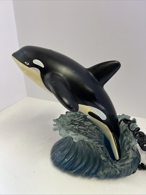 Vintage Orca killer whale Phone Telephone  Sea phone LAN-Line (Not Tested )