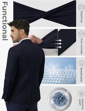 PJ Paul Jones Mens Casual Sport Coat Blazer One Button Lightweight Navy Size S