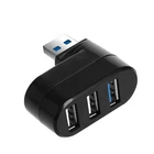 3 Port Multi 2.0 USB HUB Mini USB Hub High Speed Rotate Splitter Adapter for Lap
