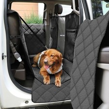 Dog Car Seat Cover for Back Seat, Hard Bottom Car Seat Cover with Door Protec...