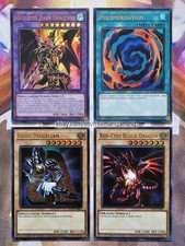 Yugioh Red-Eyes Dark Dragoon Set 4 card Black Dragon Magician Po  HOT   Bonus