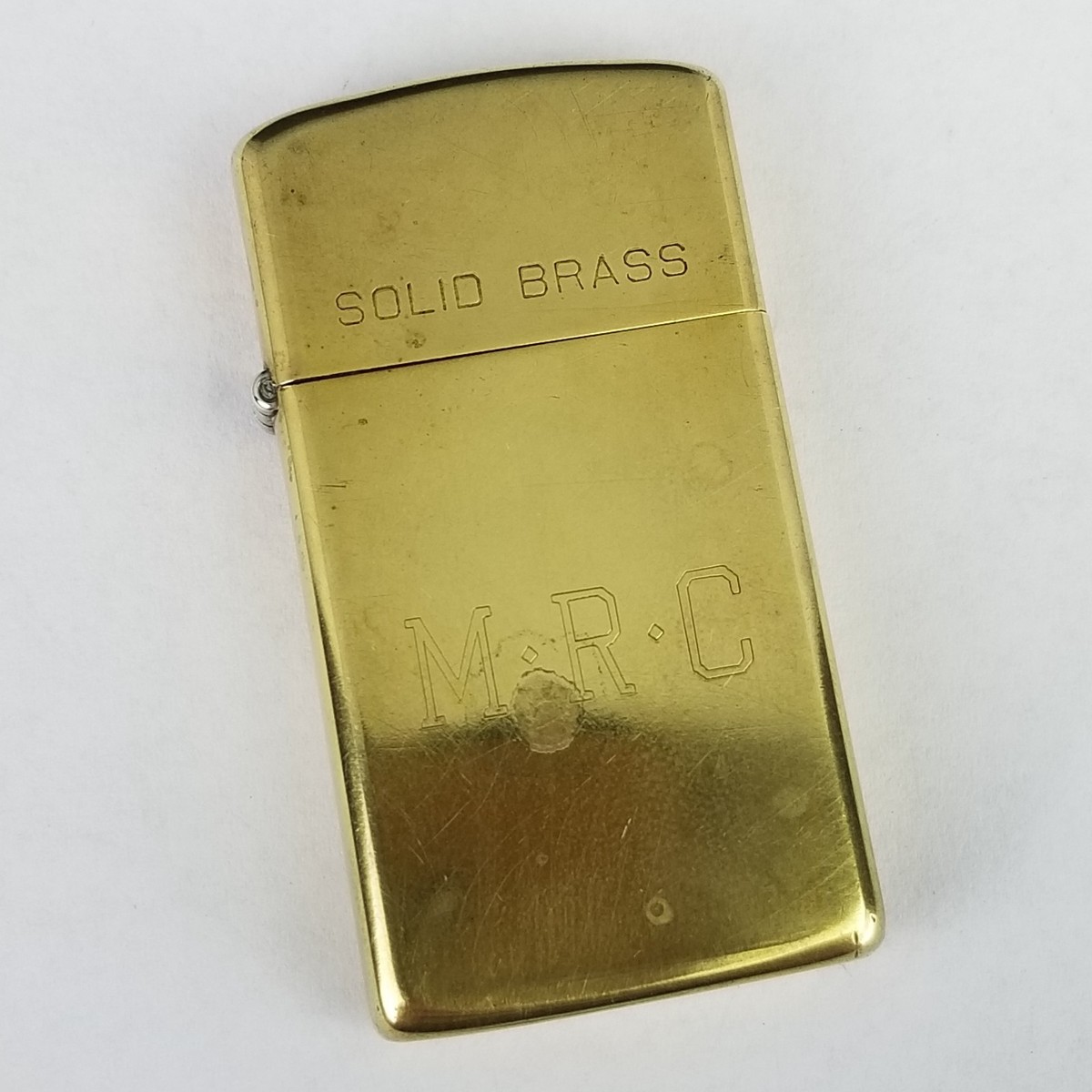 vintage Zippo lighter 1932-1990 commemorative slim gold tone solid