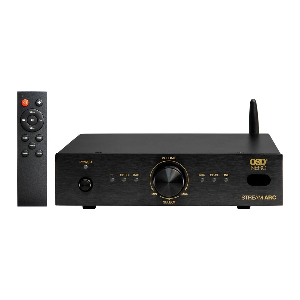 OSD Nero Stream ARC 100W Compact Stereo Amplifier + 3" Bookshelf Speaker Pair - Image 3 of 4