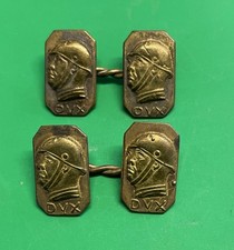 Gemelli Da Polso Dux Mussolini Duce Fascismo Pnf Ccnn Mvsn Milizia WW2 Cufflinks