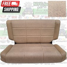 Saddle Tan 97-02 Jeep Wrangler Tj Vinyl Oem Rear Seat Flip Fold Bench Saddle Tan 97-02 Jeep Wrangler Tj Vinyl Oem Rear Seat Flip Fold Bench