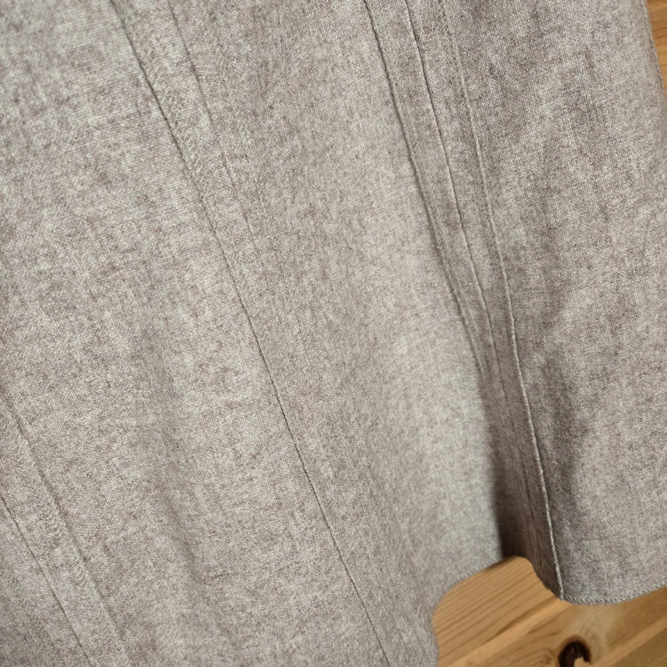 Falda Merona Mezcla Lana Línea A Mujer 8 Brezo Beige Hasta la Rodilla Clásica Oficina Foto 4 de 4