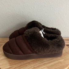 Journee Collection Blair Womens Slip-On Slippers, Brown Sz M 7/8 