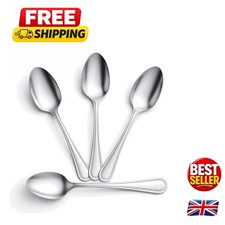 Set of 4 Stainless Steel Tablespoons - Durable, Mirror Finish & Dishwasher Safe