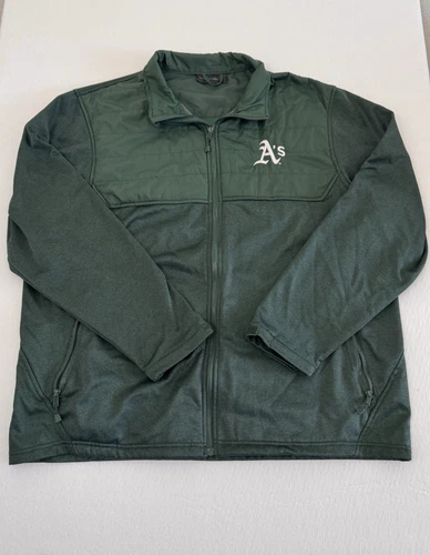 Dunbrooke Oakland Athletics A's Hybrid Full Zip Jacket Mens 2XL Green Fleece - product listing photo