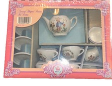 Vtg Child  s Miniature Tea Set  Nursery Rhymes  KAHLA Germany Unopened Old Stock