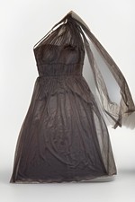 Jenny Yoo Size 6 Brown Tulle Floor Length Gown One Shoulder 